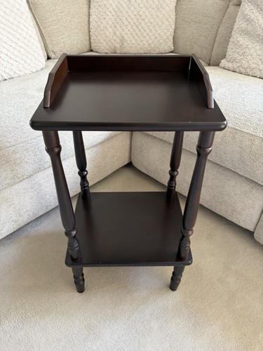 Vintage mahogany side table - side,