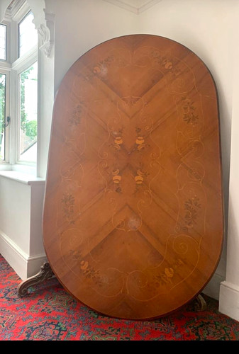 Oval vintage mahogany wooden - vintage,