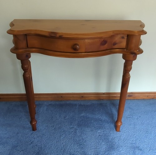 Brown wooden console - brown, table