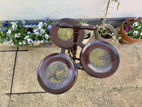 Vintage tier wooden plant - wooden,