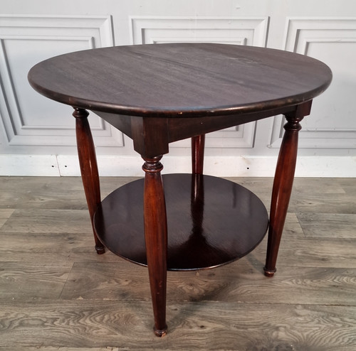 Vintage round lamp table - lamp,