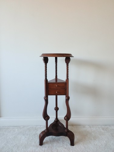 Antique torchere plant stand - antique,