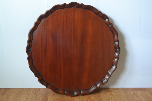Pie crust edge mahogany finish - crust,