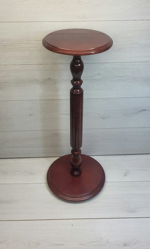 Vintage turned wooden plant - turned,