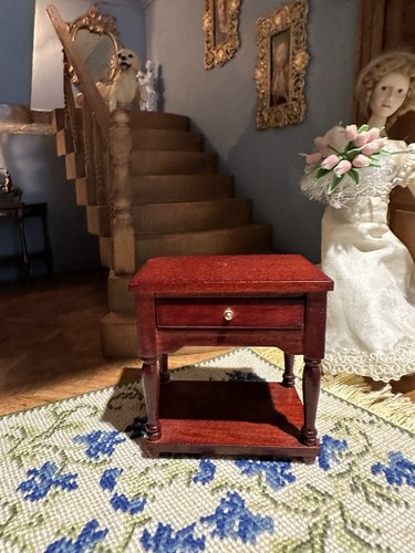 Dolls house table mahogany - table,