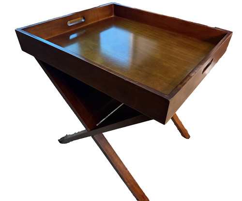 Vintage style wooden butler - style,