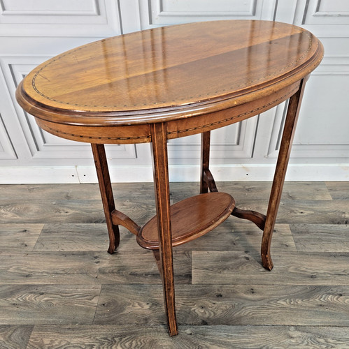 Antique oval occasional table - oval,