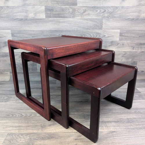 Vintage sunelm mahogany nest - sunelm,